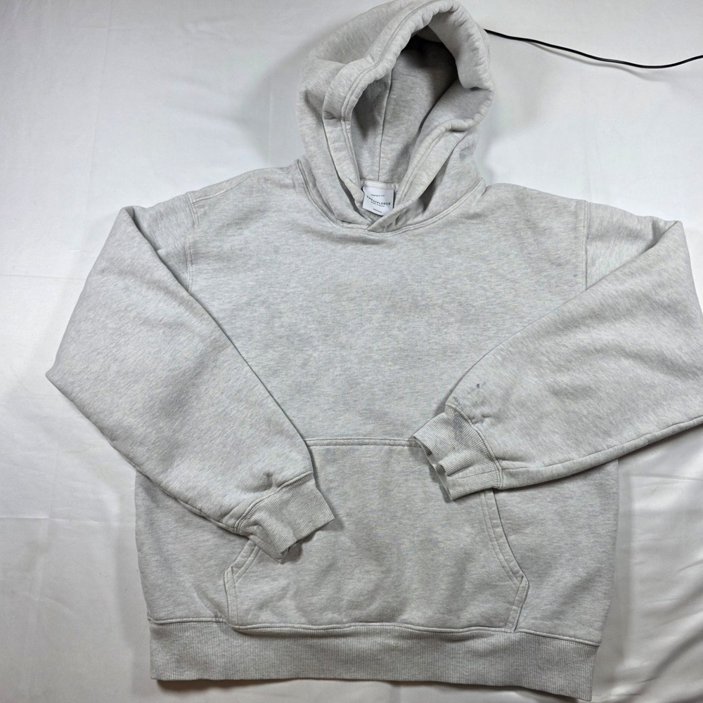 Aritzia Tna Sweatfleece Cozy Fleece Perfect Fit Hoodie Heather Grey Medium